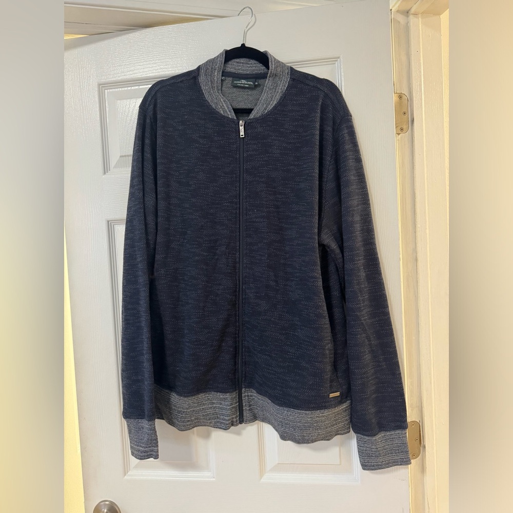 Rodd & Gunn Navy and Gray Italian Yarn Sweater